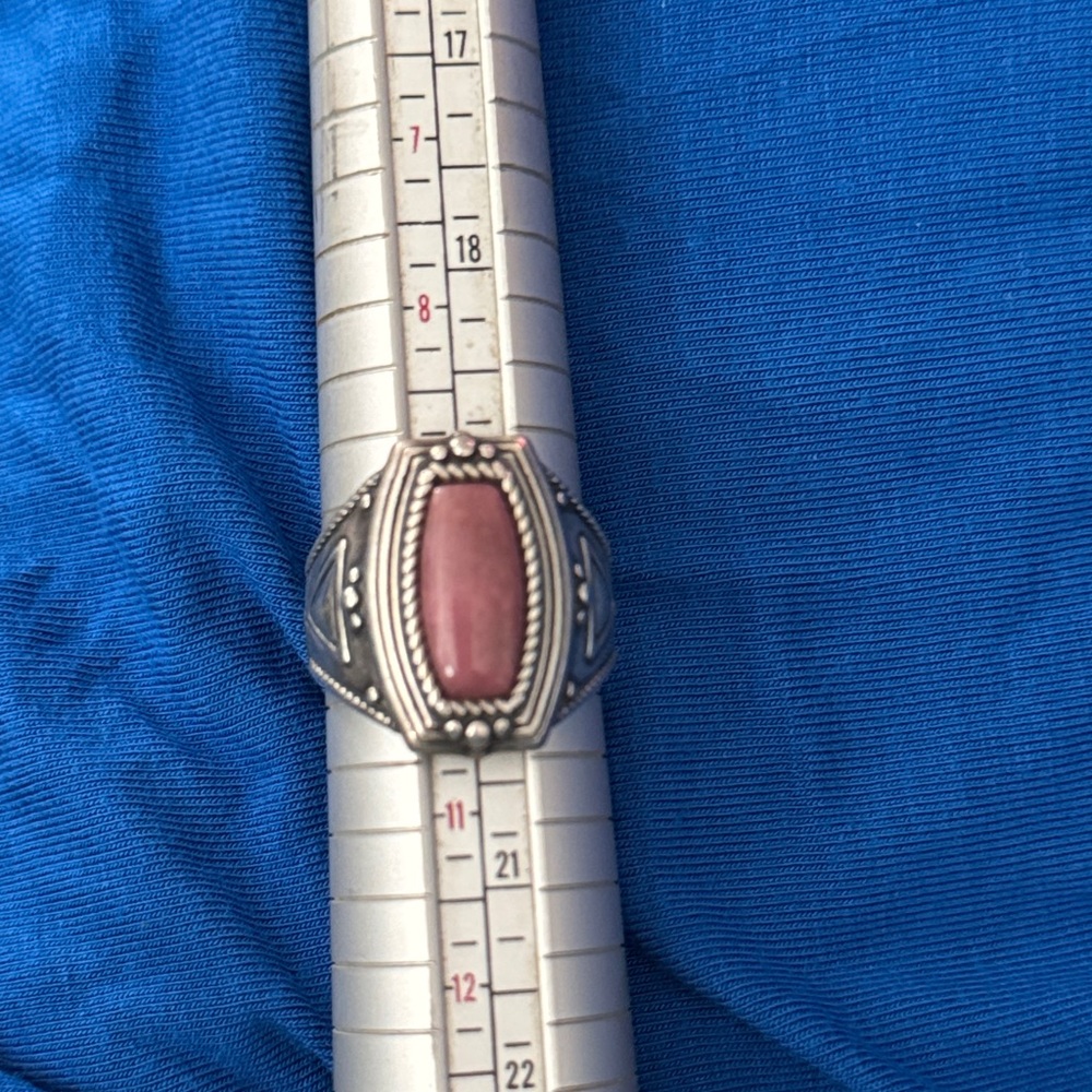 New Silver Ring with Pink Stone